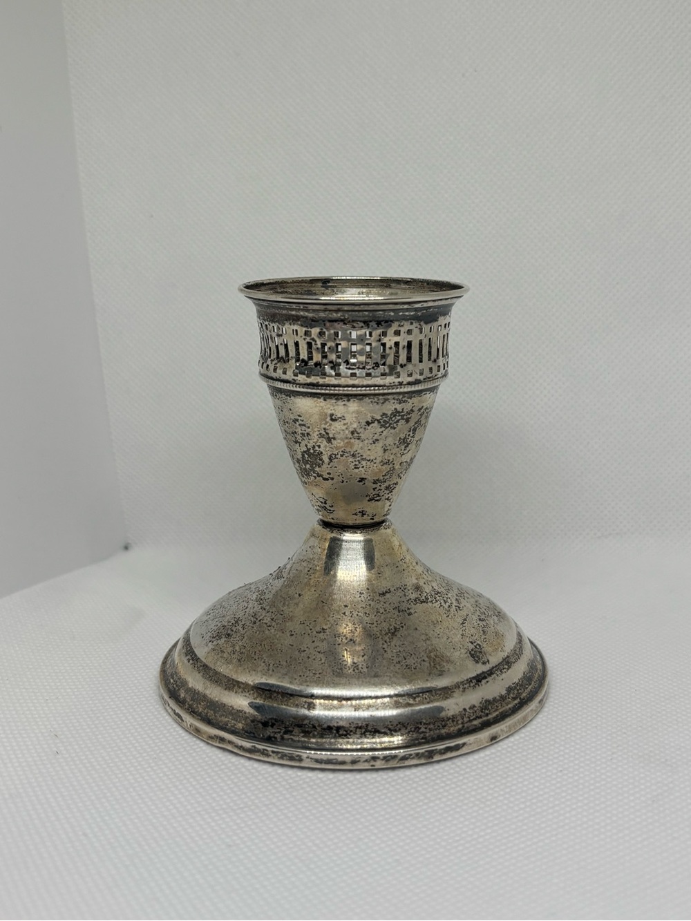 Sterling Silver Weighted Candlestick Candle Holder VTG Duchin Creation .925